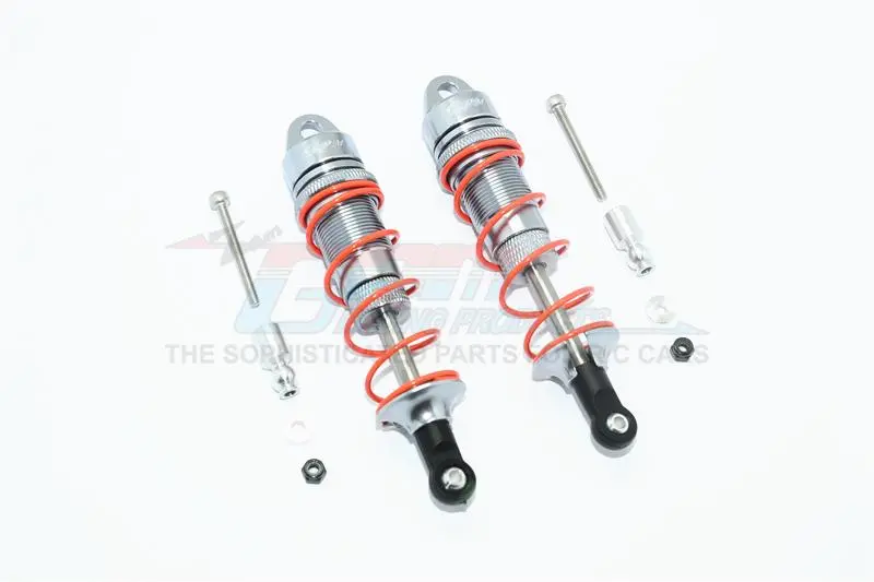Arrma Senton 6S Blx (Ar102654) & Typhon 6S Blx (Ar106013) Aluminum Front Adjustable Dampers 100Mm - 1Pr Set Gray Silver 1