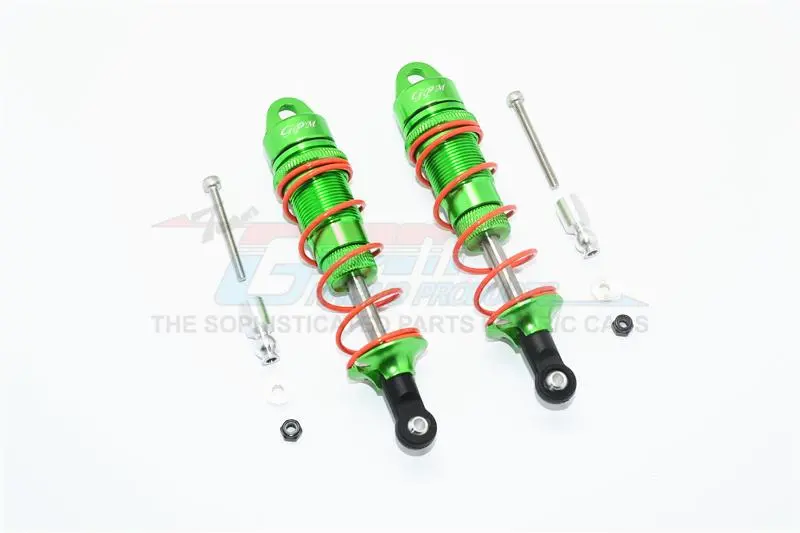 Arrma Senton 6S Blx (Ar102654) & Typhon 6S Blx (Ar106013) Aluminum Front Adjustable Dampers 100Mm - 1Pr Set Green 1
