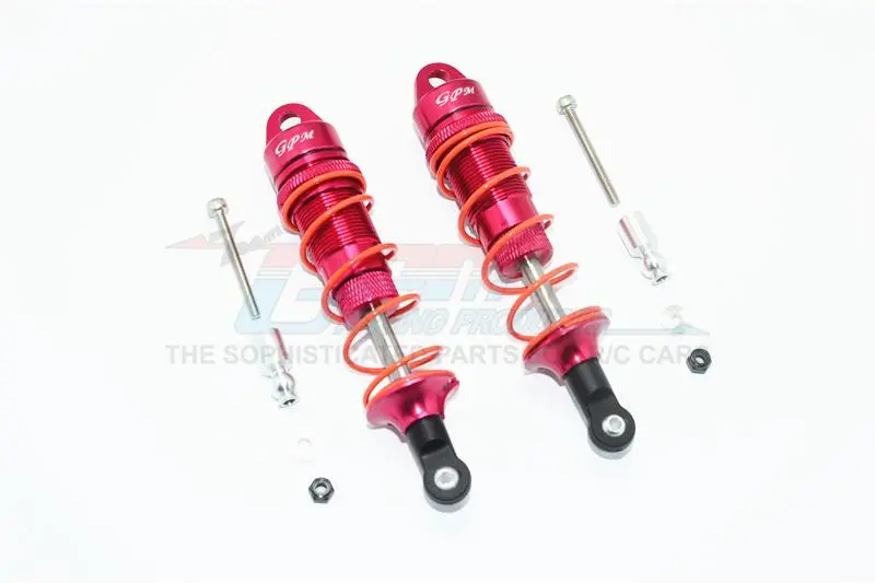 Arrma Senton 6S Blx (Ar102654) & Typhon 6S Blx (Ar106013) Aluminum Front Adjustable Dampers 100Mm - 1Pr Set Red 1
