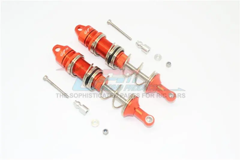 Arrma Talion 6S Blx Aluminum Front Double Section Spring Dampers 105Mm - 1Pr Set Orange 1
