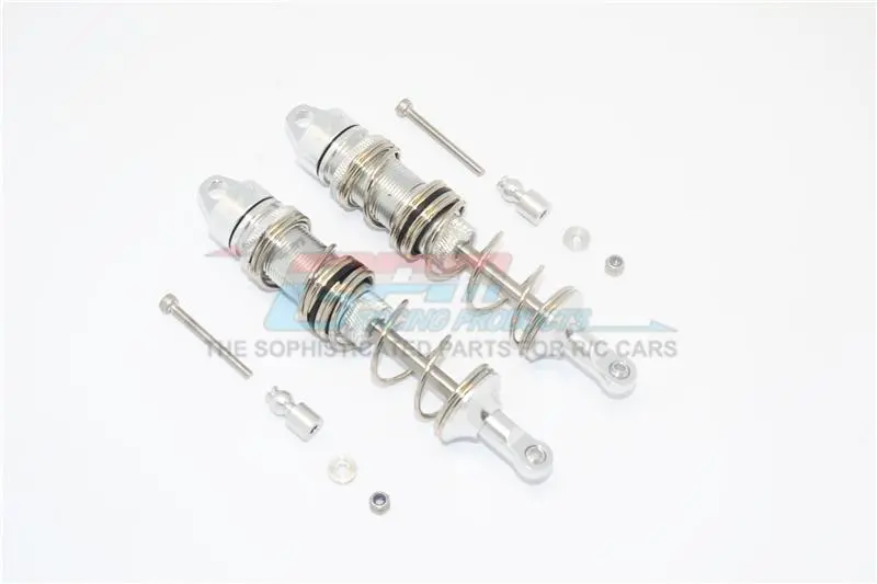 Arrma Talion 6S Blx Aluminum Front Double Section Spring Dampers 105Mm - 1Pr Set Silver 1
