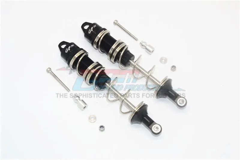 Arrma Talion 6S Blx Aluminum Rear Double Section Spring Dampers 125Mm - 1Pr Set Black 1