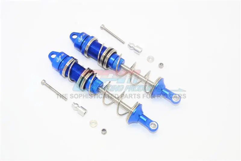 Arrma Talion 6S Blx Aluminum Rear Double Section Spring Dampers 125Mm - 1Pr Set Blue 1