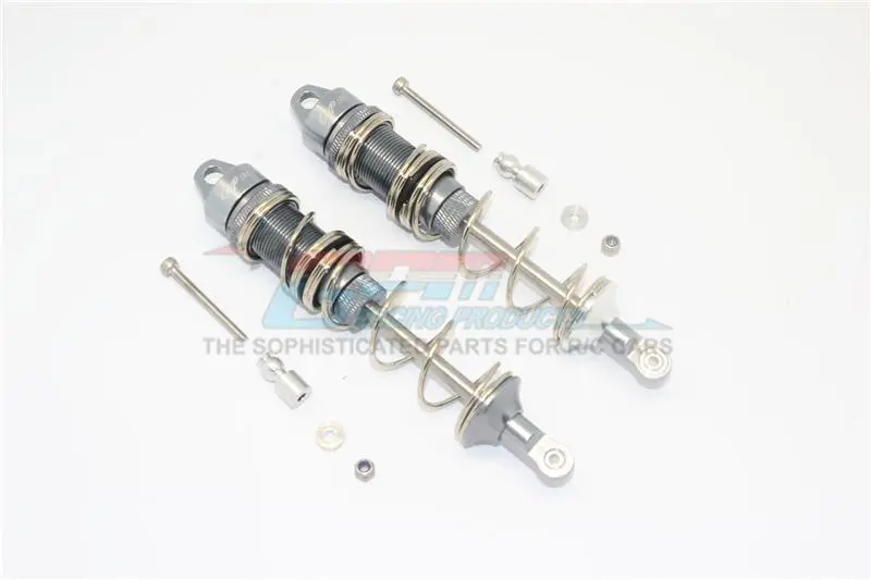 Arrma Talion 6S Blx Aluminum Rear Double Section Spring Dampers 125Mm - 1Pr Set Gray Silver 1
