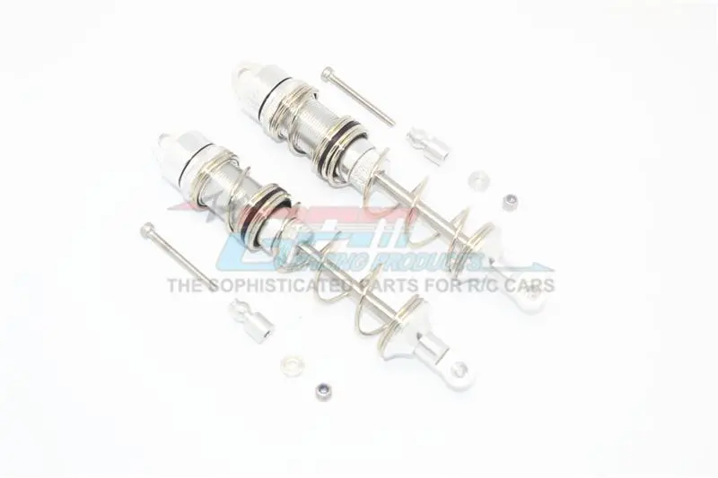 Arrma Talion 6S Blx Aluminum Rear Double Section Spring Dampers 125Mm - 1Pr Set Silver 1