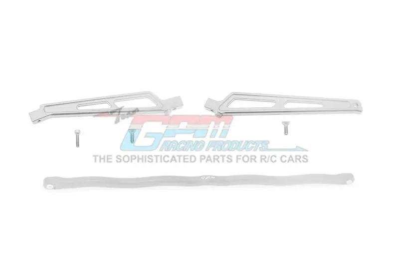 Arrma Talion 6S Blx (Ara106048) Aluminum Center Brace Bar + Chassis Brace - 3Pc Set Silver 1