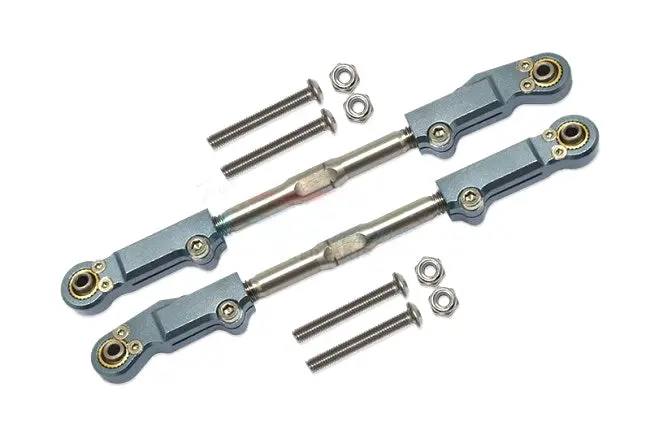 Arrma Talion 6S Blx (Ara106048) Aluminum + Stainless Steel Rear Upper Arm Tie Rod - 10Pc Set Gray Silver 1