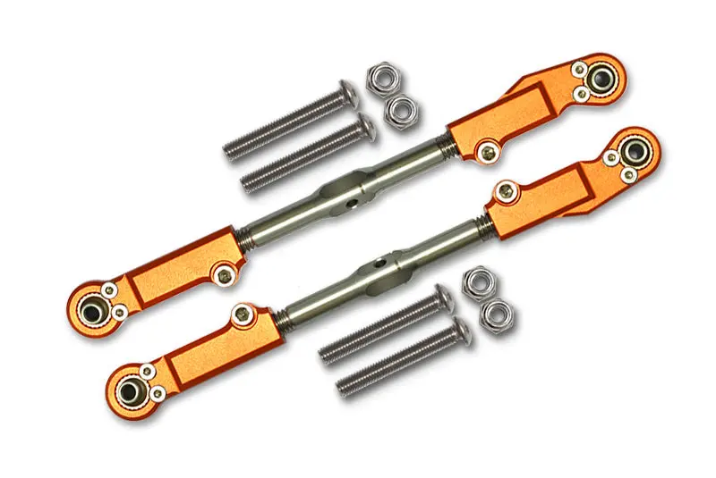 Arrma Talion 6S Blx (Ara106048) Aluminum + Stainless Steel Rear Upper Arm Tie Rod - 10Pc Set Orange 1