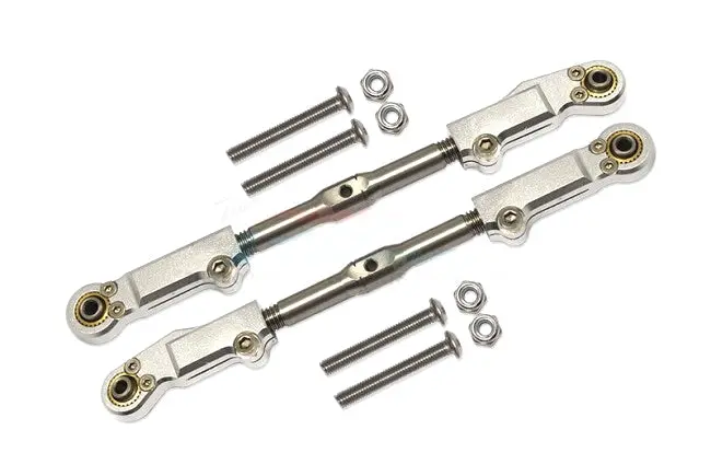 Arrma Talion 6S Blx (Ara106048) Aluminum + Stainless Steel Rear Upper Arm Tie Rod - 10Pc Set Silver 1
