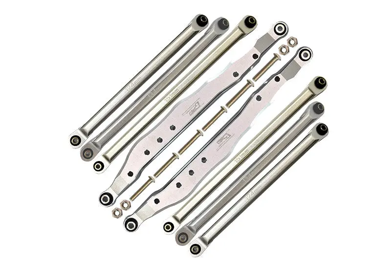 Axial 1/10 Rbx10 Ryft 4Wd Rock Bouncer Aluminum Upgrade Combo Set A (Trailing Arms + Chassis Links) - Silver 1