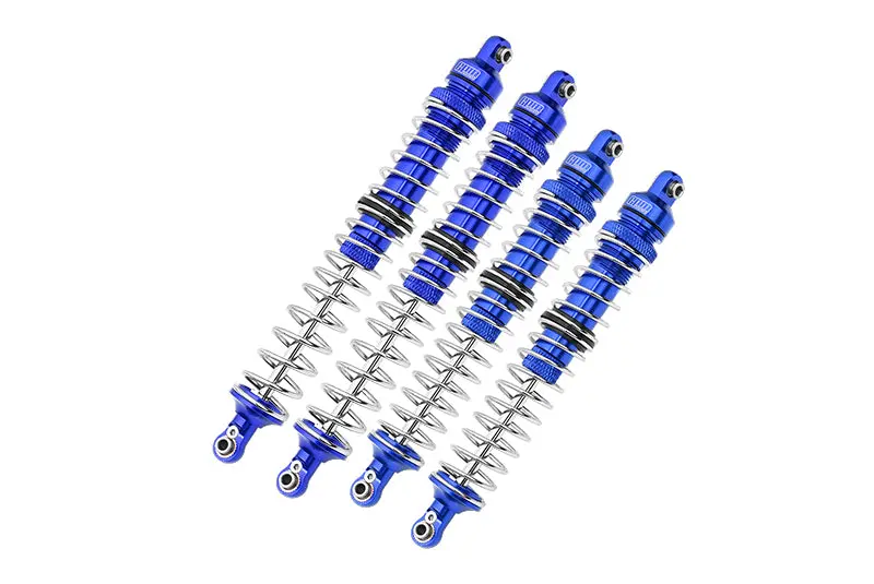 Axial 1/10 Rbx10 Ryft 4Wd Rock Bouncer Aluminum Upgrade Combo Set C (Front + Rear Spring Dampers) - Blue 1
