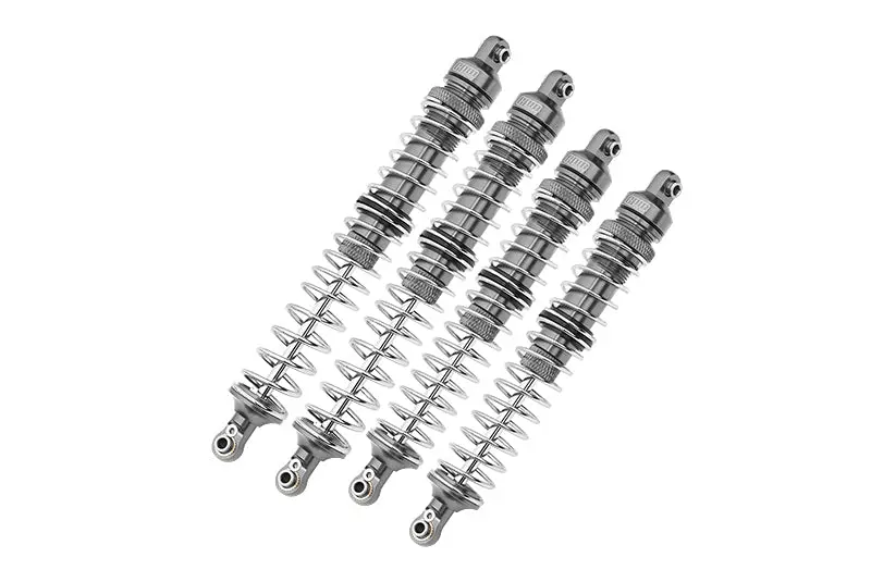 Axial 1/10 Rbx10 Ryft 4Wd Rock Bouncer Aluminum Upgrade Combo Set C (Front + Rear Spring Dampers) - Gray Silver 1