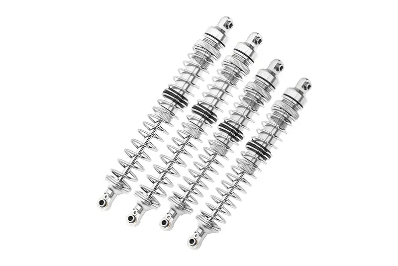 Axial 1/10 Rbx10 Ryft 4Wd Rock Bouncer Aluminum Upgrade Combo Set C (Front + Rear Spring Dampers) - Silver 1
