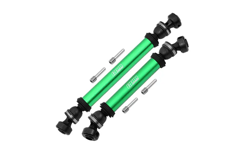 Axial 1/10 Rbx10 Ryft 4Wd Rock Bouncer Steel + Aluminium Front + Rear Cvd Drive Shaft - 6Pc Set Green 1