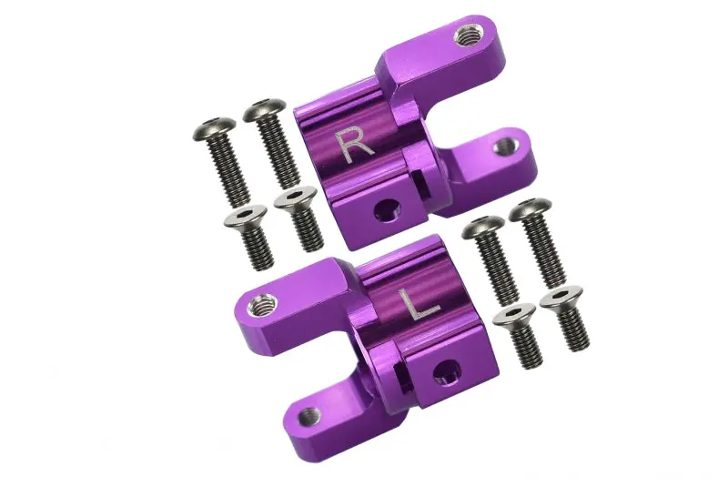 Axial 1/10 Scx10 Honcho Aluminum Front C-Hub - 1Pr Set Purple 1
