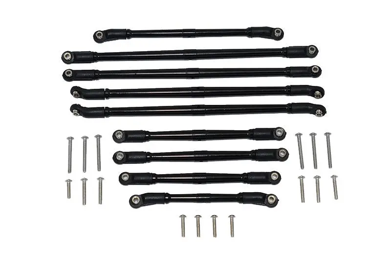 Axial 1/10 Scx10 Iii Jt Gladiator (Axi03006) Aluminum Adjustable Tie Rods - 9Pc Set Black 1