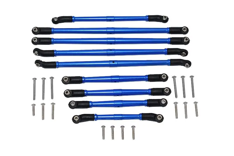 Axial 1/10 Scx10 Iii Jt Gladiator (Axi03006) Aluminum Adjustable Tie Rods - 9Pc Set Blue 1
