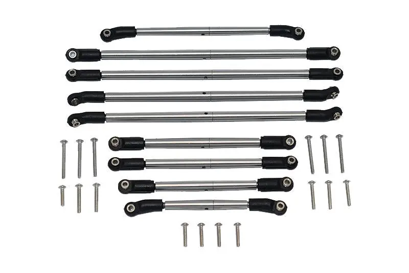 Axial 1/10 Scx10 Iii Jt Gladiator (Axi03006) Stainless Steel Adjustable Tie Rod Turnbuckle Set - 9Pc Set 1