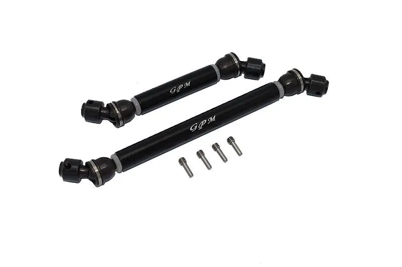 Axial 1/10 Scx10 Iii Jt Gladiator (Axi03006) Steel + Aluminium Front + Rear Cvd Drive Shaft - 2Pc Set Black 1