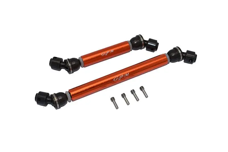 Axial 1/10 Scx10 Iii Jt Gladiator (Axi03006) Steel + Aluminium Front + Rear Cvd Drive Shaft - 2Pc Set Orange 1