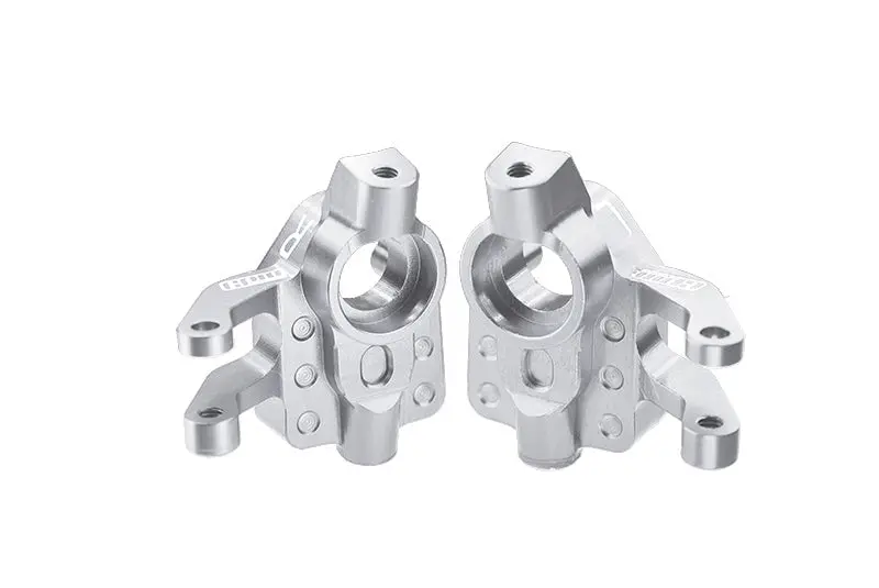 Axial 1/18 Utb18 Capra 4Wd Unlimited Trail Buggy Axi01002 Aluminum 7075-T6 Front Knuckle Arm Set - Silver 1