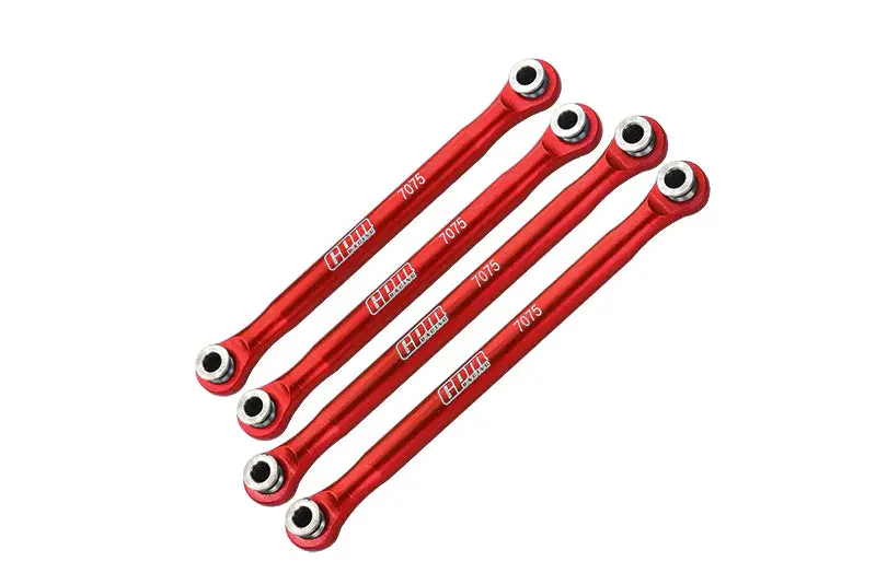 Axial 1/18 Utb18 Capra 4Wd Unlimited Trail Buggy Axi01002 Aluminum 7075-T6 Front Upper & Rear Upper Links Tie Rods - Red 1