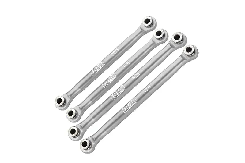 Axial 1/18 Utb18 Capra 4Wd Unlimited Trail Buggy Axi01002 Aluminum 7075-T6 Front Upper & Rear Upper Links Tie Rods - Silver 1