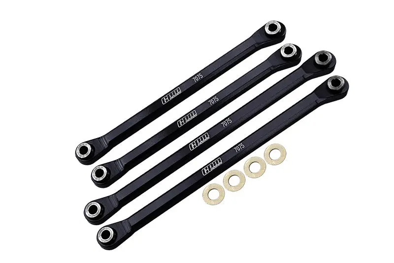 Axial 1/18 Utb18 Capra 4Wd Unlimited Trail Buggy Axi01002 Upgrades Aluminum 7075-T6 Front Lower & Rear Lower Chassis Links Parts - Black 1
