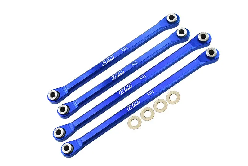 Axial 1/18 Utb18 Capra 4Wd Unlimited Trail Buggy Axi01002 Upgrades Aluminum 7075-T6 Front Lower & Rear Lower Chassis Links Parts - Blue 1