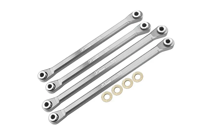 Axial 1/18 Utb18 Capra 4Wd Unlimited Trail Buggy Axi01002 Upgrades Aluminum 7075-T6 Front Lower & Rear Lower Chassis Links Parts - Silver 1