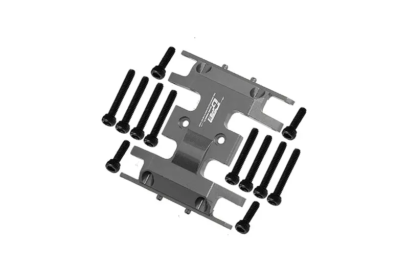 Axial 1/24 Scx24 4Wd Deadbolt / Jeep Wrangler Aluminum Lower Gear Cover - 1Pc Set Gray Silver 1