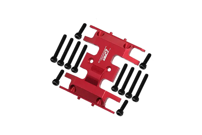 Axial 1/24 Scx24 4Wd Deadbolt / Jeep Wrangler Aluminum Lower Gear Cover - 1Pc Set Red 1