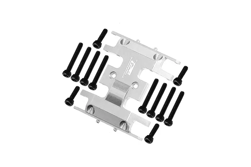 Axial 1/24 Scx24 4Wd Deadbolt / Jeep Wrangler Aluminum Lower Gear Cover - 1Pc Set Silver 1