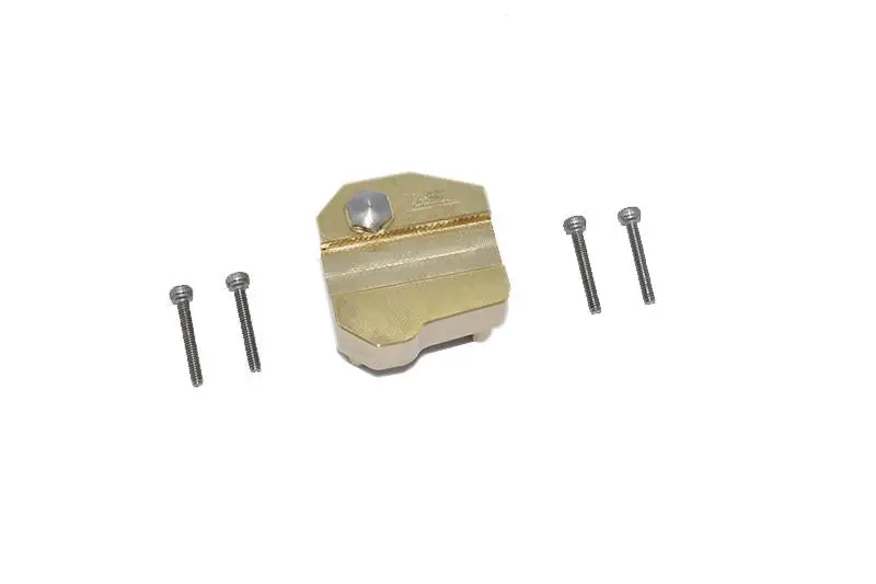 Axial 1:10 Scx10 Iii Jeep Wrangler Axi03007 / Jeep Gladiator Axi03006 Brass Front Or Rear Gearbox Cover - 1Pc Set 1