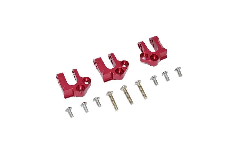 Axial 1:10 Scx10 Iii Wrangler Axi03007 / Gladiator Axi03006 Aluminum Center Gear Box Case Mount - 12Pc Set Red 1