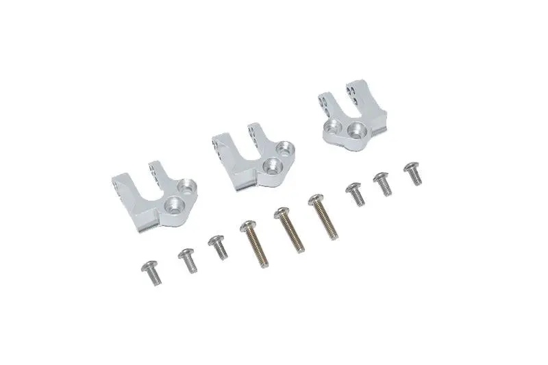 Axial 1:10 Scx10 Iii Wrangler Axi03007 / Gladiator Axi03006 Aluminum Center Gear Box Case Mount - 12Pc Set Silver 1