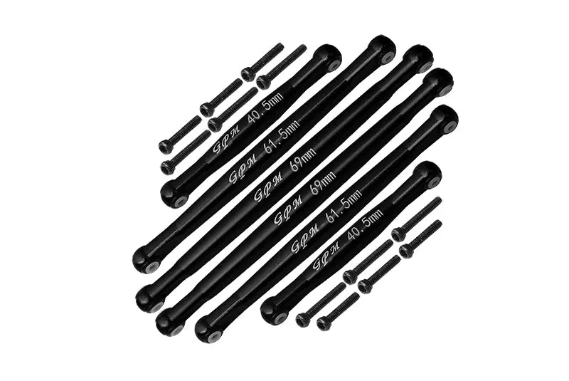 Axial 1:24 Scx24 Deadbolt Axi90081 Aluminium Suspension Links - 18Pc Set Black 1