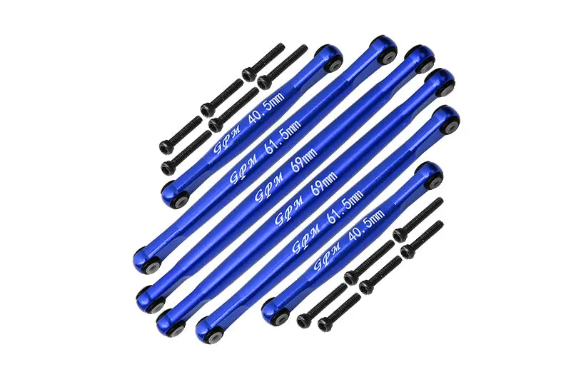 Axial 1:24 Scx24 Deadbolt Axi90081 Aluminium Suspension Links - 18Pc Set Blue 1