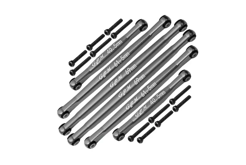 Axial 1:24 Scx24 Deadbolt Axi90081 Aluminium Suspension Links - 18Pc Set Gray Silver 1