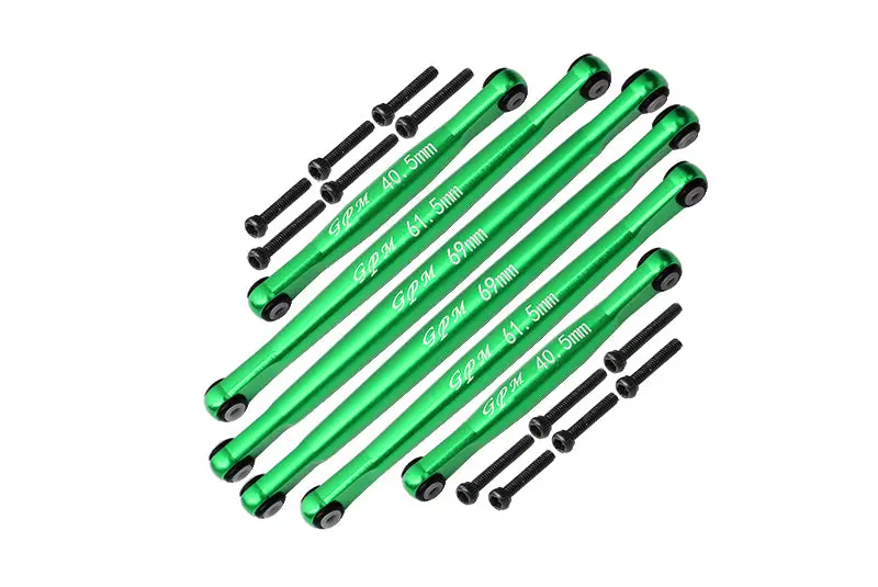 Axial 1:24 Scx24 Deadbolt Axi90081 Aluminium Suspension Links - 18Pc Set Green 1
