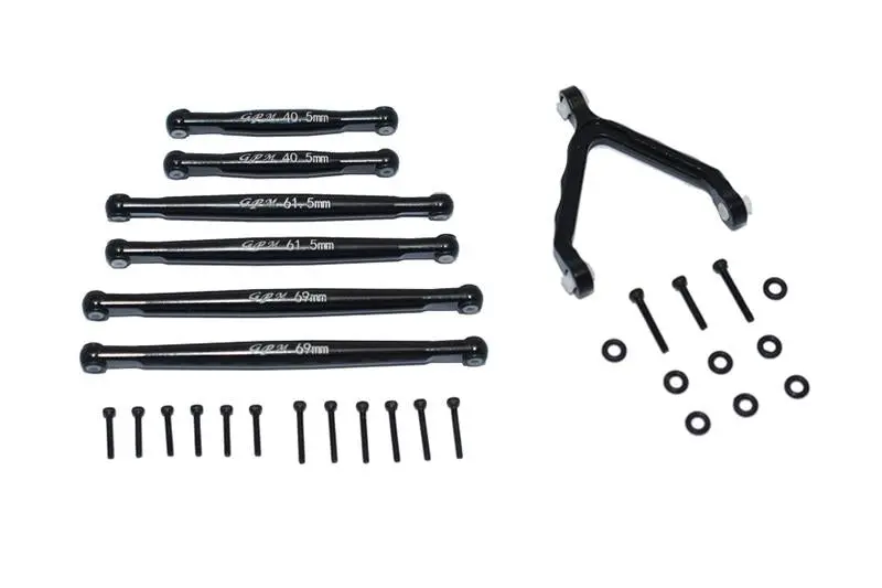 Axial 1:24 Scx24 Deadbolt Axi90081 Aluminium Suspension Links + Front Upper Link Mount - 30Pc Set Black 1