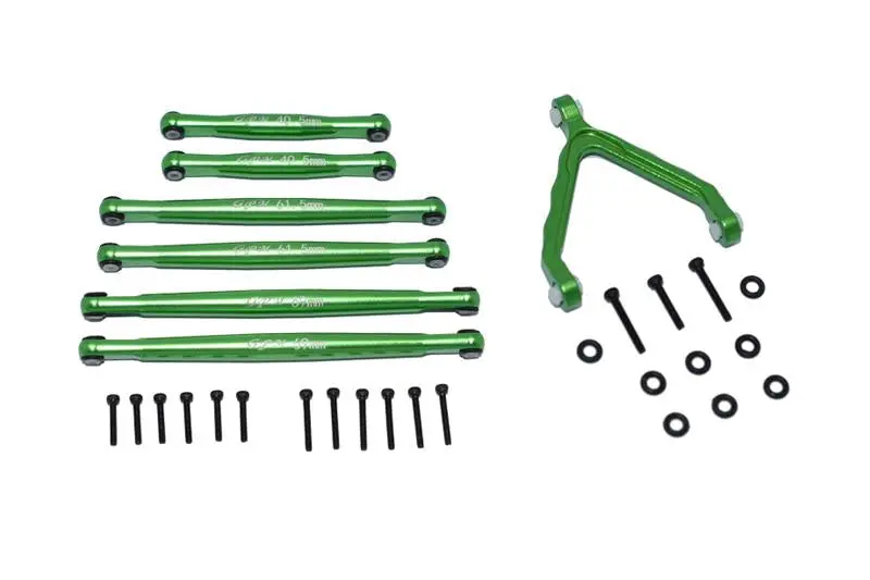 Axial 1:24 Scx24 Deadbolt Axi90081 Aluminium Suspension Links + Front Upper Link Mount - 30Pc Set Green 1