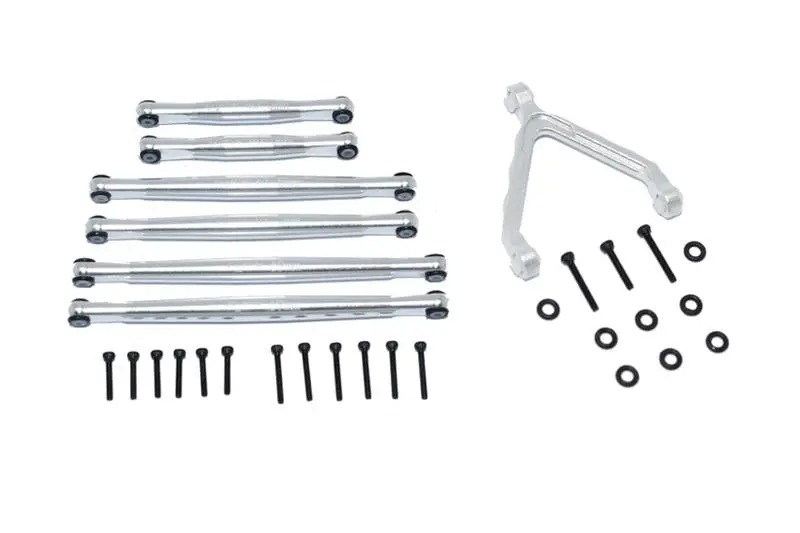 Axial 1:24 Scx24 Deadbolt Axi90081 Aluminium Suspension Links + Front Upper Link Mount - 30Pc Set Silver 1