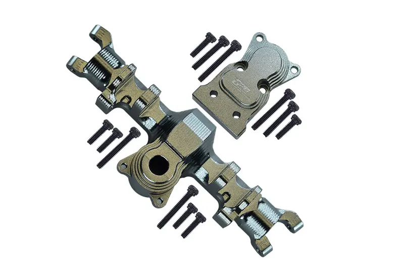Axial 1:24 Scx24 Deadbolt Axi90081 / Jeep Wrangler Axi00002 Aluminum Front Gear Box - 1Pc Set Gray Silver 1
