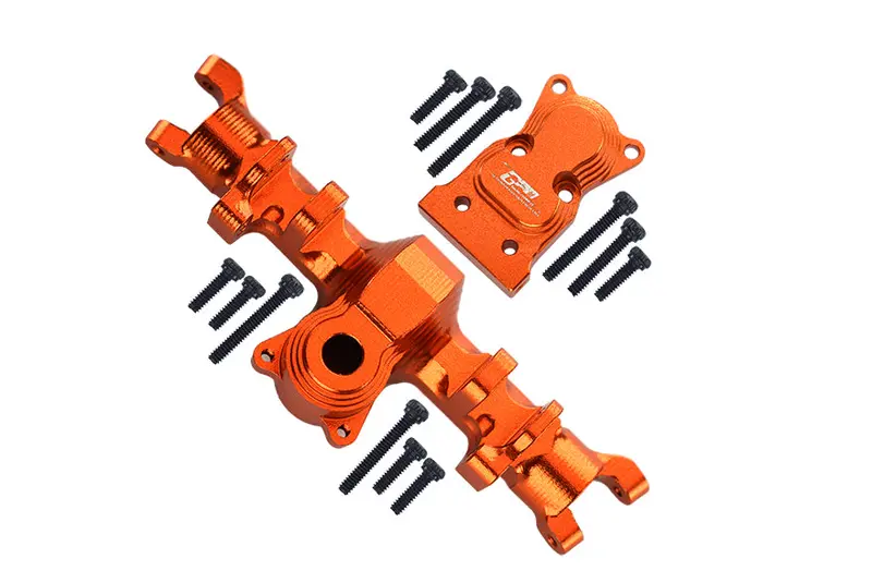 Axial 1:24 Scx24 Deadbolt Axi90081 / Jeep Wrangler Axi00002 Aluminum Front Gear Box - 1Pc Set Orange 1