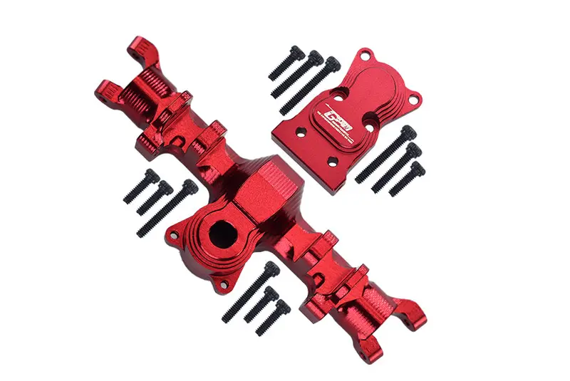 Axial 1:24 Scx24 Deadbolt Axi90081 / Jeep Wrangler Axi00002 Aluminum Front Gear Box - 1Pc Set Red 1