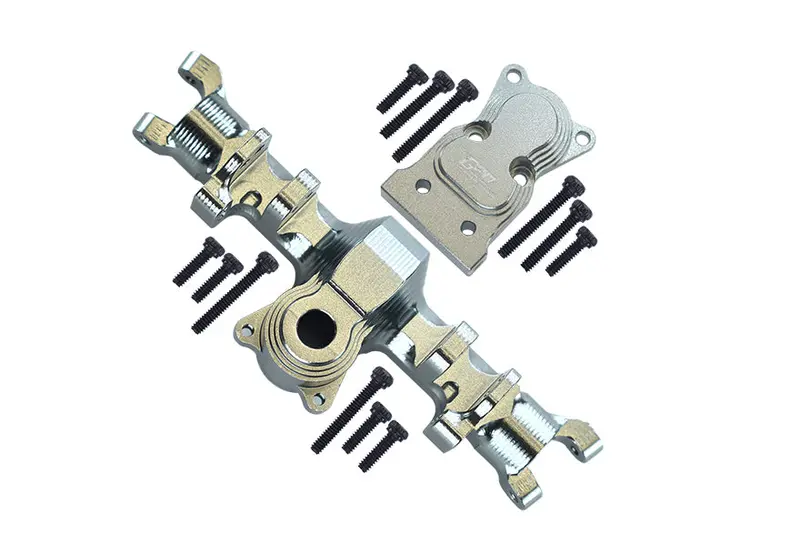 Axial 1:24 Scx24 Deadbolt Axi90081 / Jeep Wrangler Axi00002 Aluminum Front Gear Box - 1Pc Set Silver 1