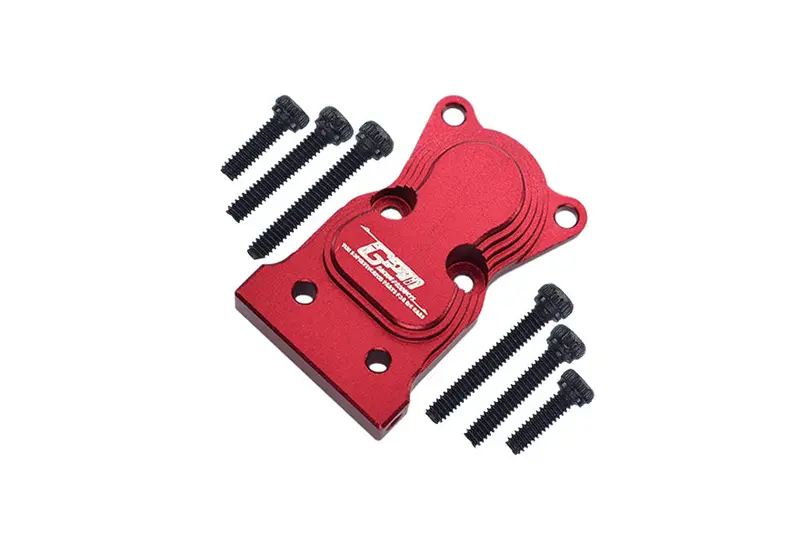 Axial 1:24 Scx24 Deadbolt Axi90081 / Jeep Wrangler Axi00002 Aluminum Front Or Rear Gearbox Cover - 1Pc Set Red 1