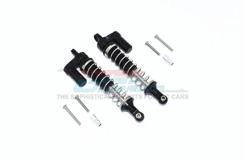 Axial Capra 1.9 Unlimited Trail Buggy Aluminum Front Or Rear L-Shape Piggy Back Spring Dampers 100Mm - 2Pc Set Black 1