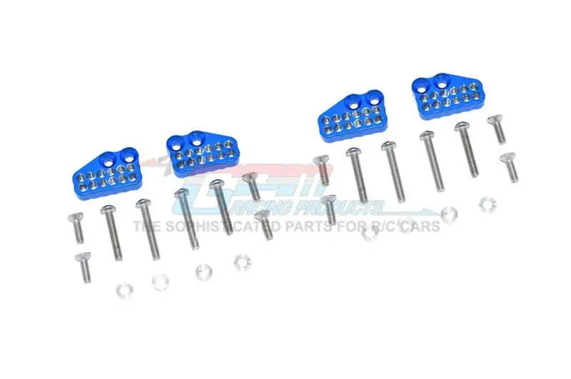 Axial Capra 1.9 Unlimited Trail Buggy Aluminum Front & Rear Shock Mount - 28Pc Set Blue 1